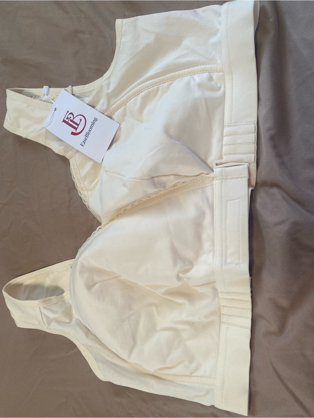 NWT Lace EaseBlooming Cream Wireless Nursing Comfort Bra size 2xl